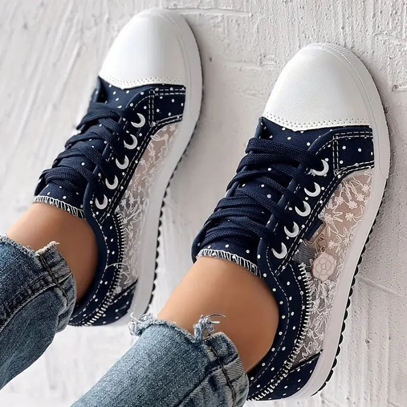 Dalma | Elegáns női sneaker virágos részletekkel