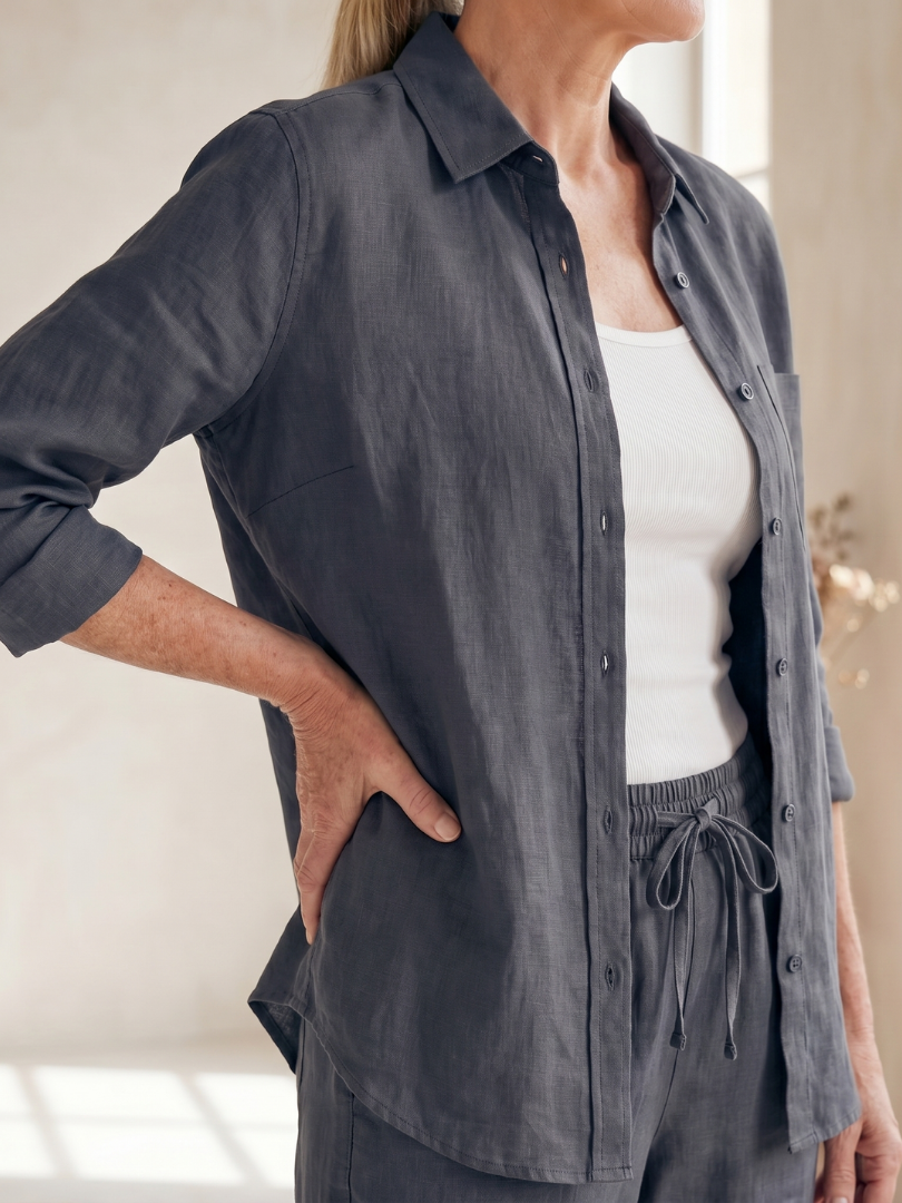 Noor | Hosszú Ujjú Ing és Slim Fit Nadrág Szett