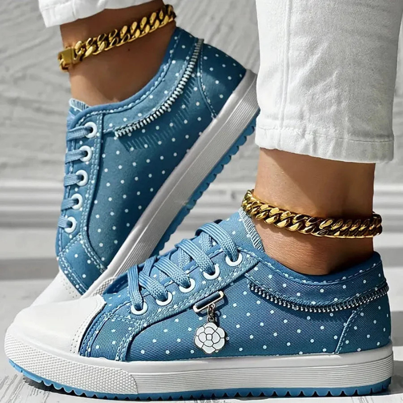 Dalma | Elegáns női sneaker virágos részletekkel