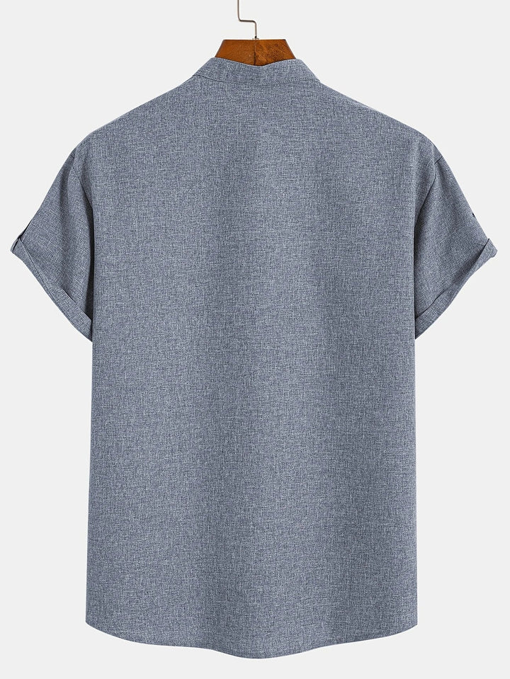 Kristóf™ | Elegáns, rövid ujjú ing álló gallérral