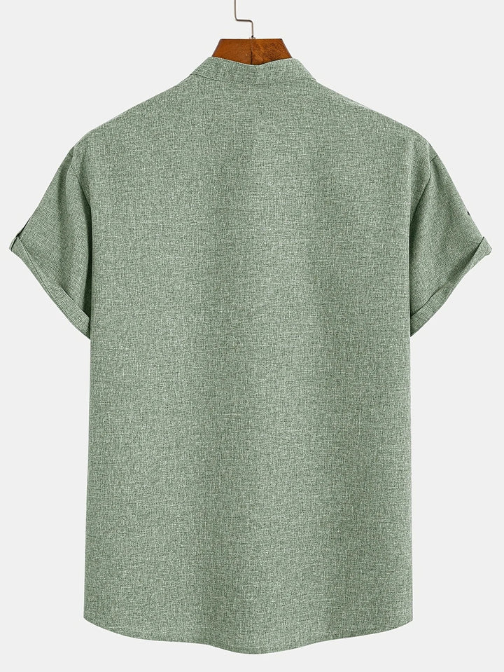 Kristóf™ | Elegáns, rövid ujjú ing álló gallérral