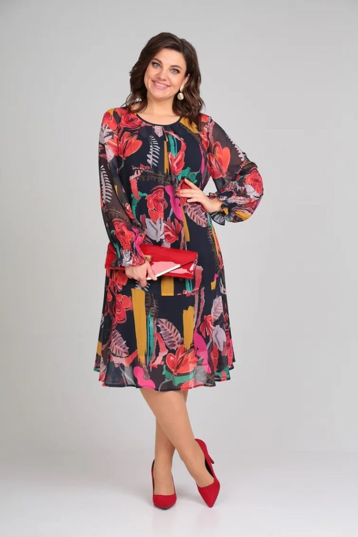 Florine – Stílusos Virágmintás Ruha