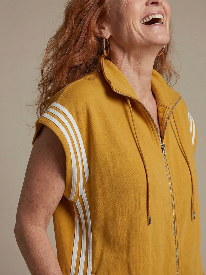 Lark | Striped Front-Zip Jumpsuit