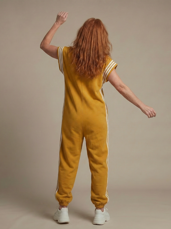 Lark | Striped Front-Zip Jumpsuit
