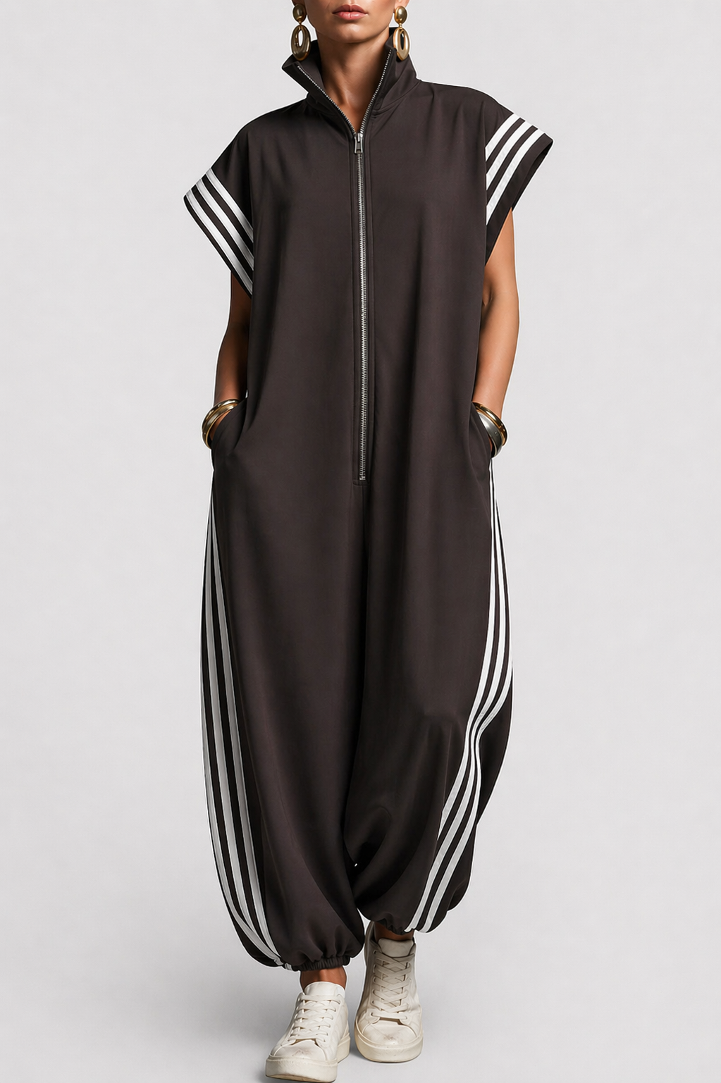 Rózsa | Zip Nyakú Jumpsuit