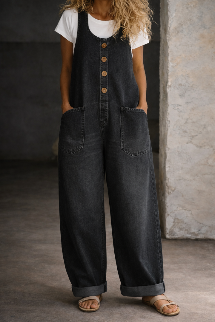 Bethany | Retro mosott pamut farmer overálok