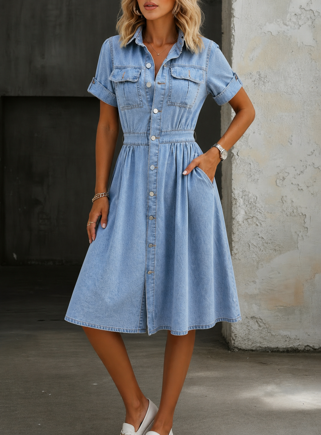 Deborah | Rövid Ujjú Farmerruha