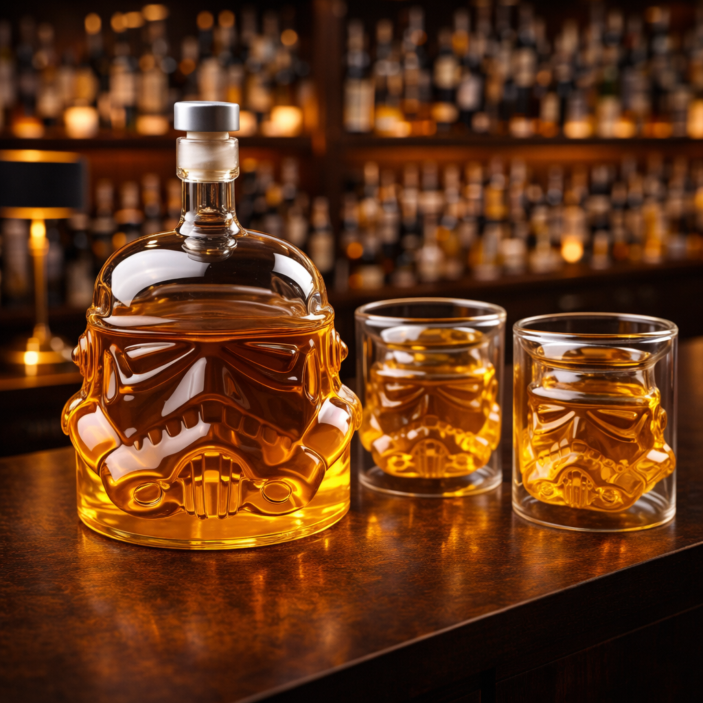 Whisky Üveg - Különleges Kiadás: Palack és Pohár Szett
