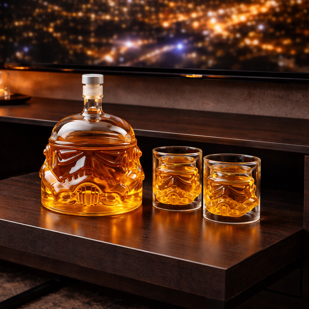 Whisky Üveg - Különleges Kiadás: Palack és Pohár Szett