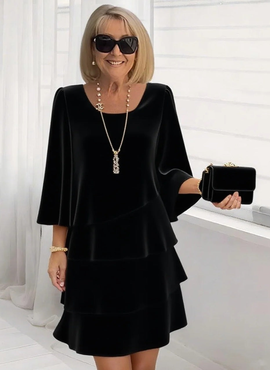 Margaux – Elegáns Midi Ruha Ráncokkal