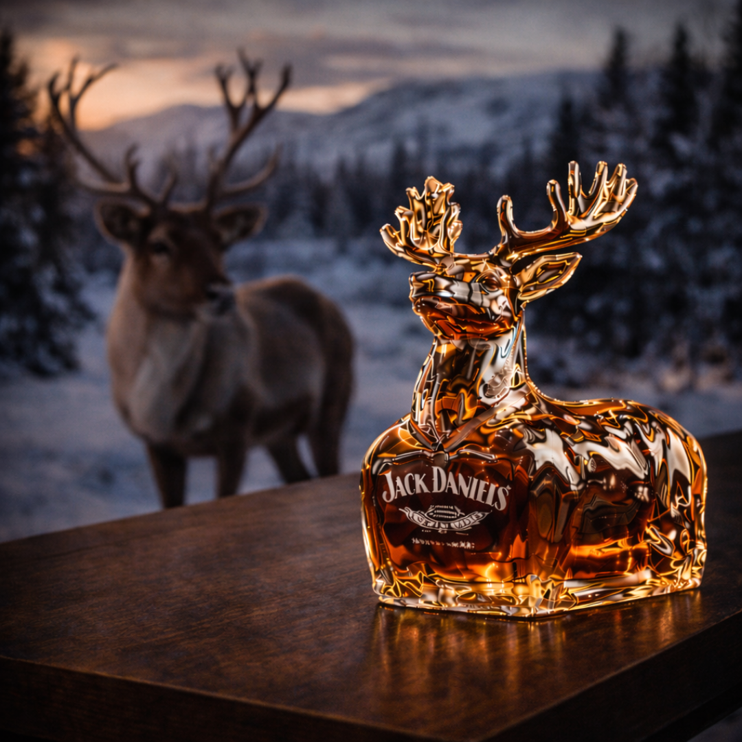 Jack Daniel's Whisky Üveg - Lenyűgöző Rénszarvas Limitált Kiadás