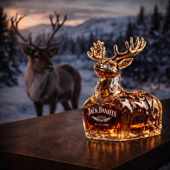 Jack Daniel's Whisky Üveg - Lenyűgöző Rénszarvas Limitált Kiadás