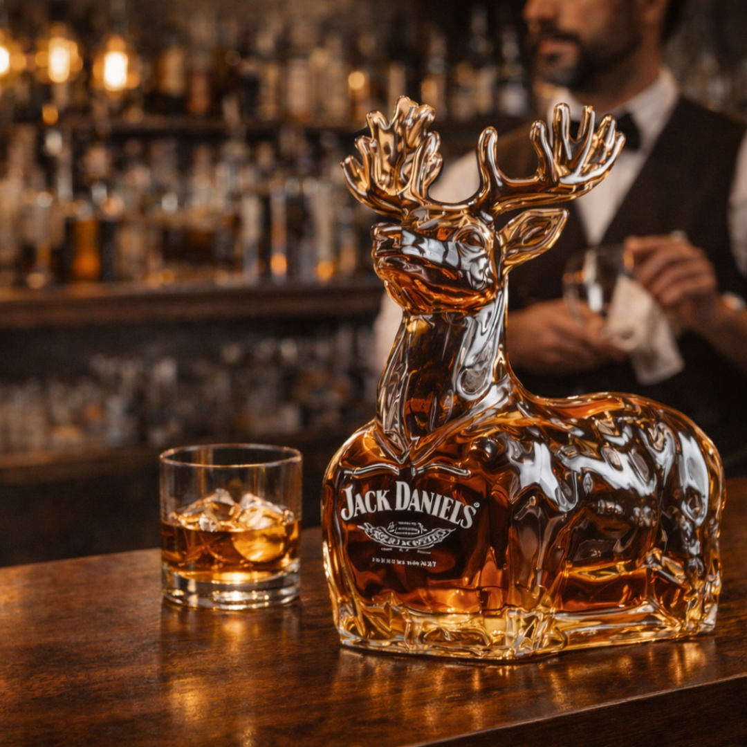 Jack Daniel's Whisky Üveg - Lenyűgöző Rénszarvas Limitált Kiadás