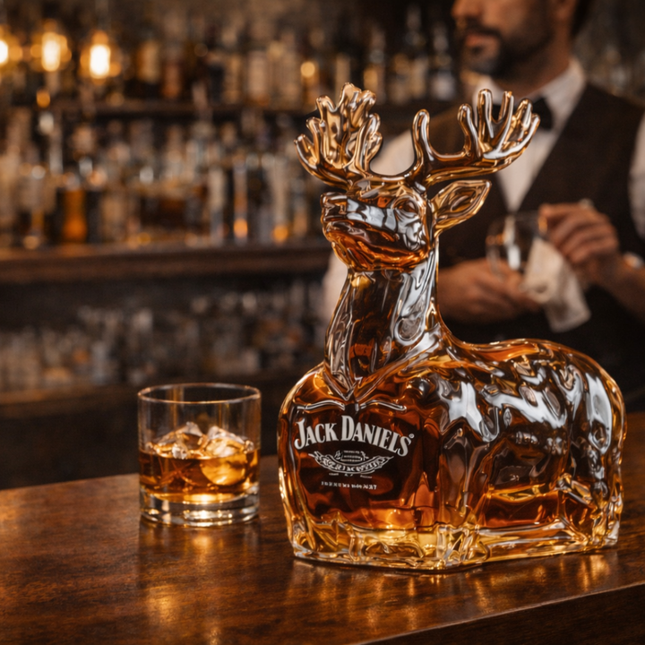 Jack Daniel's Whisky Üveg - Lenyűgöző Rénszarvas Limitált Kiadás
