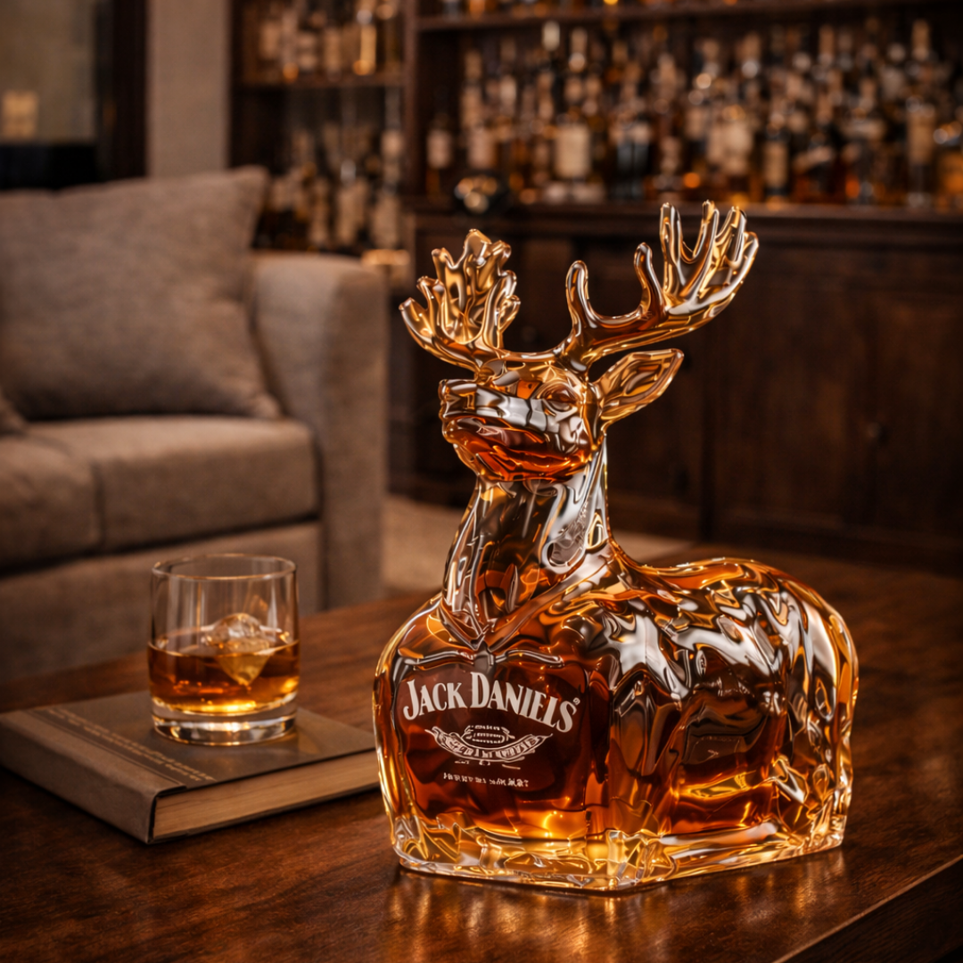 Jack Daniel's Whisky Üveg - Lenyűgöző Rénszarvas Limitált Kiadás