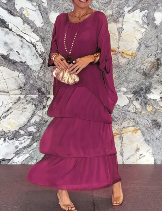 Lara – Elegáns, Hosszú, Laza Stílusú Ruha