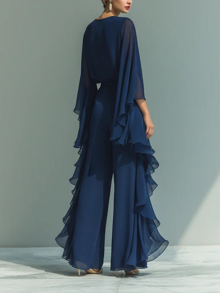 Aurora | Elegáns Chiffon Két Részes Szett Volánnal