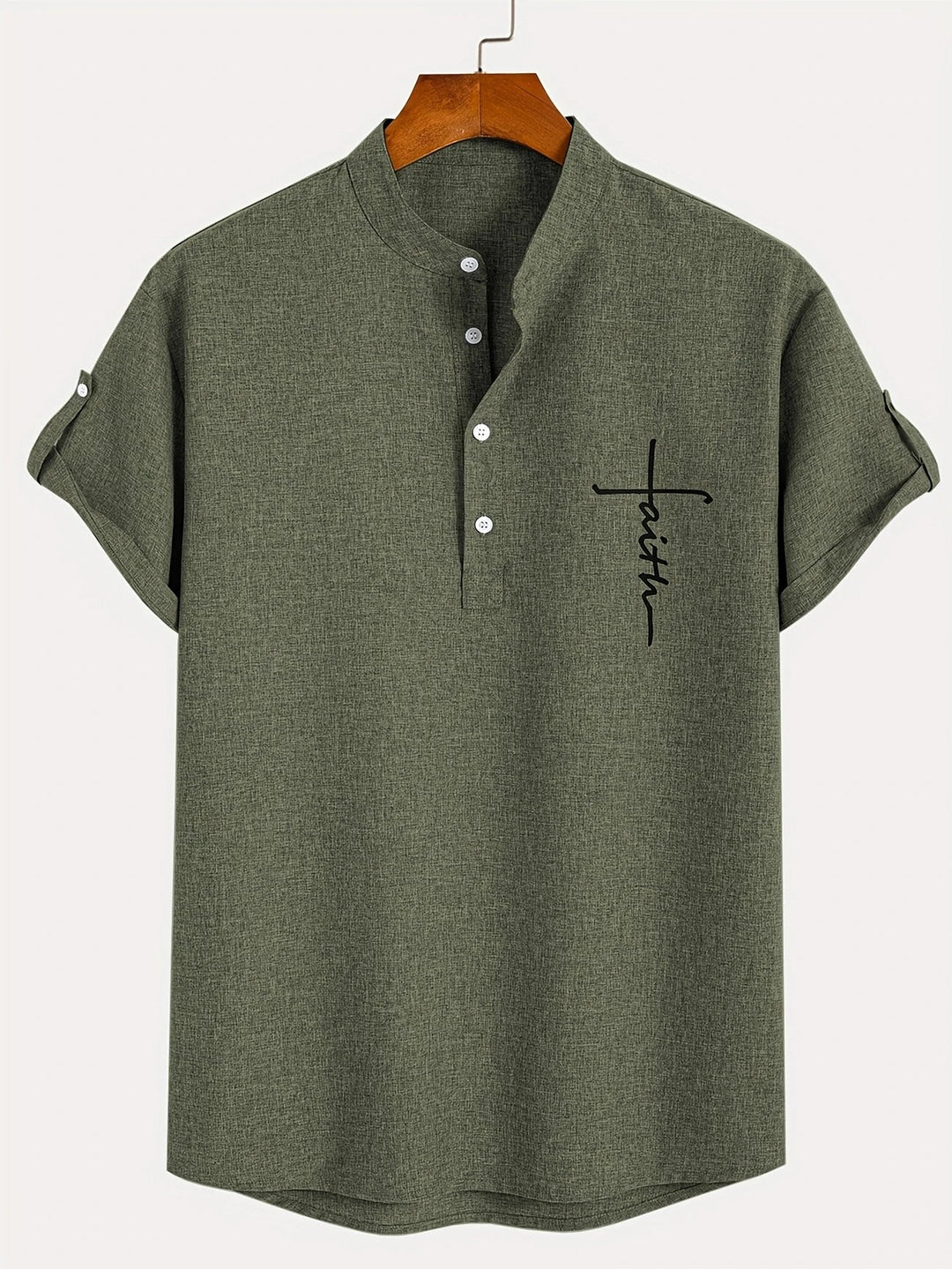 Kristóf™ | Elegáns, rövid ujjú ing álló gallérral