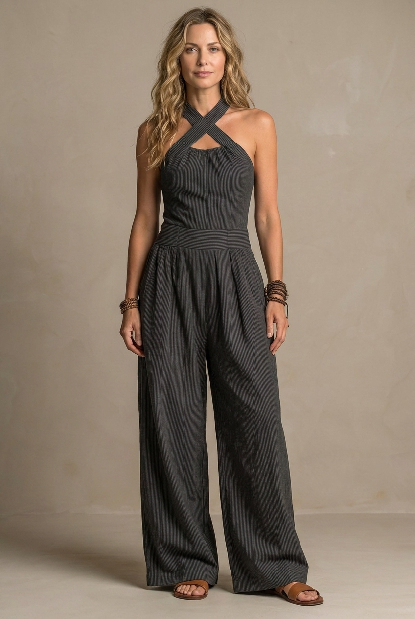 Ariana | Elegáns Keresztezett Nyakú Overall