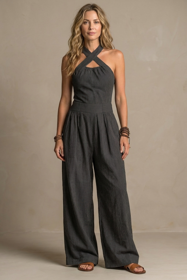 Ariana | Elegáns Keresztezett Nyakú Overall