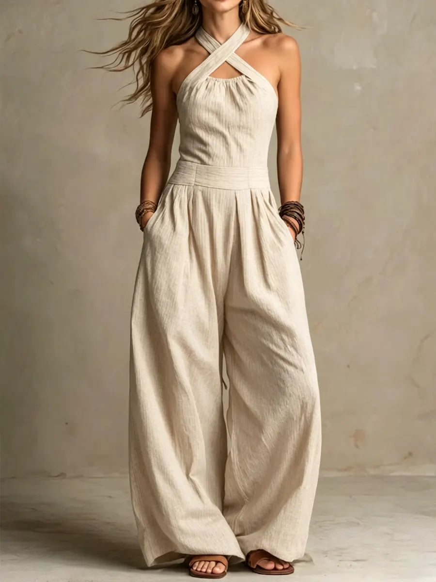 Ariana | Elegáns Keresztezett Nyakú Overall