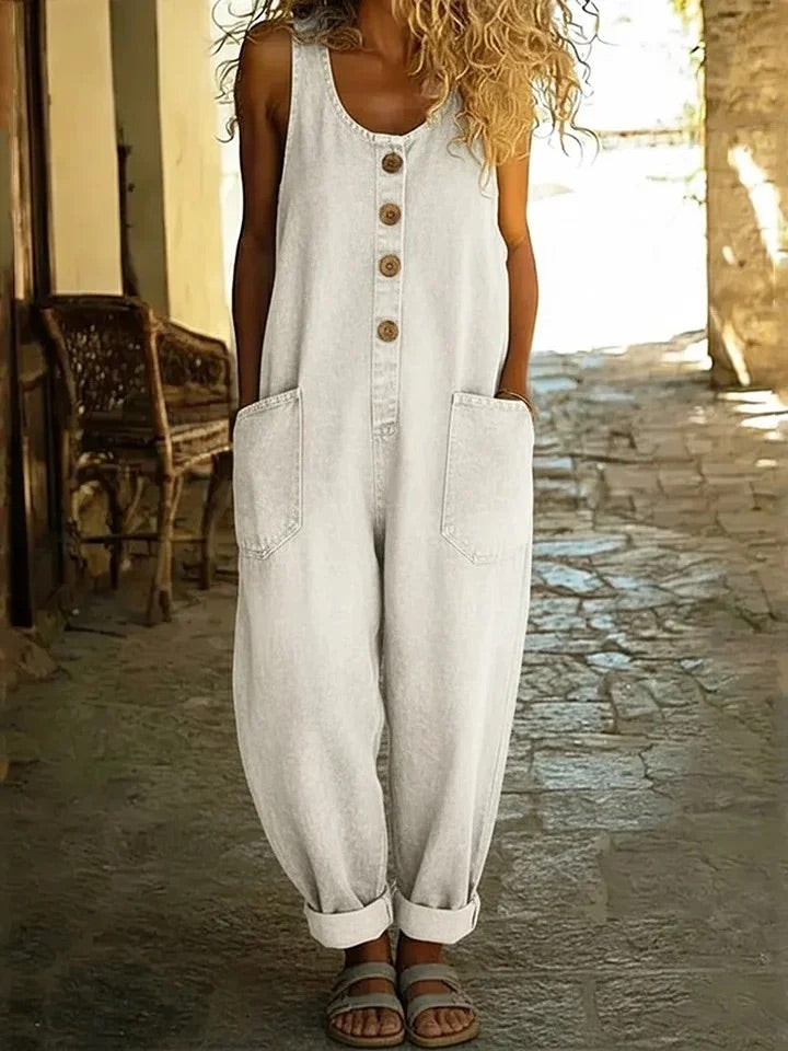 Lenna – Retro Cotton Denim Overalls