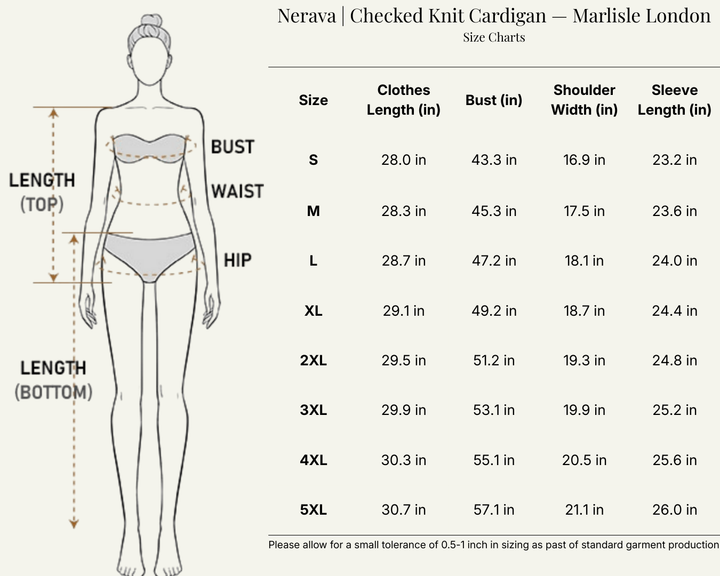 Nerava | Kockás Kötött Kardigán — Marlisle London