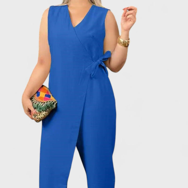 Milena - Elegáns overall V-nyakú